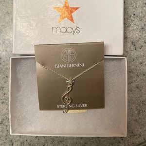 Macys Giani Bernini music note necklace. New with tags.